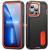 Heavy Armor Shockproof Case with Metal Bracket for iPhone 14 13 12 series