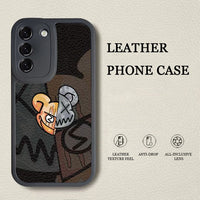 Unique Icon Leather Texture Soft TPU Case For Samsung Galaxy S23 S22 series