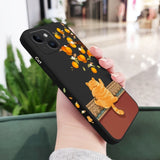 Climbing Cats Cute Funny Liquid Silicone Soft Case For iPhone 14 13 12 series