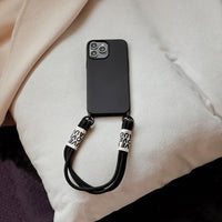 Stylish Crossbody Lanyard Solid Color Silicone Soft Case For iPhone 13 12 11 Pro Max Mini