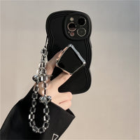 3D Love Heart Bracelet Chain Wave Case for iPhone 14 13 12 series