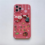 Luxury Cartoon Christmas Santa Soft Silicone Case For iPhone 13 12 11 Series