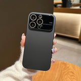Large Window Glass Camera Protection Matte Case for iPhone 14 13 12 series