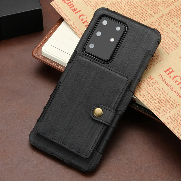 Multi Card Holder Leather Protective Case For Samsung Galaxy S20 Series