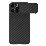 Carbon Fiber Slide Camera Protection Case for iPhone 14 13 series