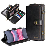 Wallet Leather Phone Case with Shoulder Strap Case For iPhone 12 Series