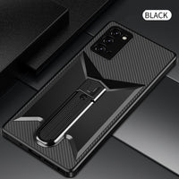 Luxury Shockproof Carmera Lens Protection Stand Ring Holder Soft TPU Phone Case For Samsung Galaxy Note 20 Series