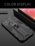 Shockproof Armor Stand Back Cover Case for iPhone 12 11 Se