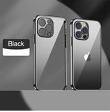 Luxury Plating Transparent Soft Silicone Case for iPhone 13 12 Series