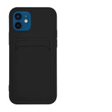 Silicone Case Integrated Card Bag For iPhone 12 11 Pro Max