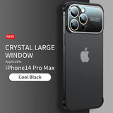 Glass Large Window Ultra Thin Light Shell Glass Lens Film Case For iPhone 14 13 12 series