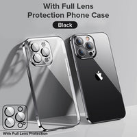 Plating Case with Lens Protection for Apple iPhone 14 13 12 series