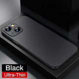 Ultra Thin Soft PP Matte Hard Back Translucent Clear Slim Case For iPhone 15 14 13 12 series