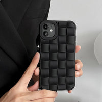 3D Cube Weave Pattern Silicone Case for iPhone 14 13 12 series