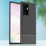 Luxury Carbon Fiber Soft Silicone Back Cover Case For Samsung S20 | Note 20 | S10 | Note 10 series