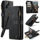 Flip Leather Zipper Wallet Case For Samsung Galaxy S23 S22 S21 Ultra Plus