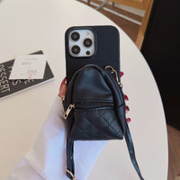 Crossbody Lanyard Coin Purse Zipper Wallet Bag Leather Case for iPhone 14 13 12 series