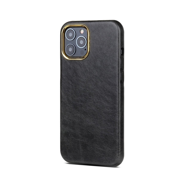 Retro Slim PU Leather Case for iPhone 13 12 11 Pro Max Mini