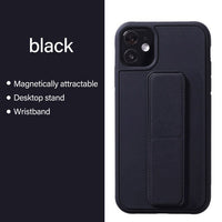 Luxury Silicone Car Magnetic Holder Leather Fold Stand Shockproof Case For iPhone 11 Series