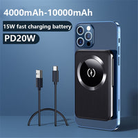 10000mAh Magnetic Wireless Power Bank 20W Fast Charging External Battery For iPhone12 Pro Max