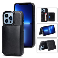 Leather Card Holder Case For iPhone 14 13 12 series