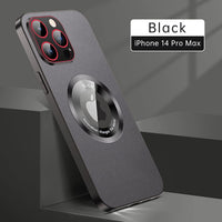 Luxury Magnetic Metal Glass Lens Protection Soft TPU Case For iPhone 14 13 12 series