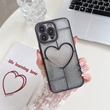 Electroplated Heart Gradient Glitter Shockproof Case For iPhone 14 13 12 series