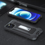 Armor Magnetic Metal Stand Holder Phone Case for iPhone 12 11 Series