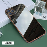 Luxury Square Plating Glossy Shockproof Case For iPhone 12 11 Series