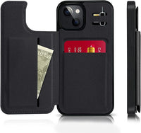 Double Magnetic PU Leather Kickstand Wallet Case for iPhone 13 series