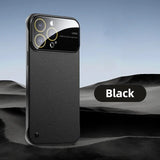 Luxury Shockproof PU Leather Lens Protection Case For iPhone 15 14 13 12 series