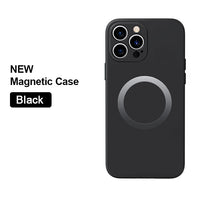 Lens Protective Wireless Charging Magnetic Liquid Silicone Case for iPhone 13 12 11 Pro Max