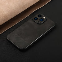 Luxury Leather Texture TPU Camera Lens Protection Case for iPhone 13 12 11 Mini Pro Max