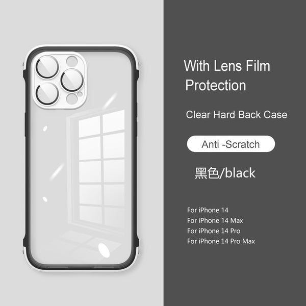 Luxury Hybrid Bumper Transparent Case for iPhone 14 13 12 series