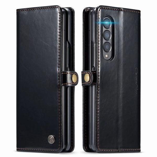 Luxury Leather Card Slots Folding Case for Samsung Galaxy Z Fold 3 4