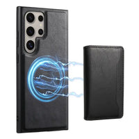 Detachable Magnetic Leather Wallet Card Slots Case For Samsung Galaxy S24 S23 Ultra Plus