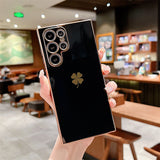 Luxury Plating Lucky Clover Case for Samsung Galaxy S22 series