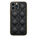 Luxury Quality Soft Leather Square Plaid Case for iPhone 13 series