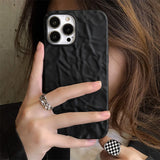 Tin Foil Pleats Soft Silicone Case ForiPhone 13 12 11 Pro Max Mini