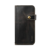 Wallet Finger Strap Leather Case iPhone 14 13 12 series