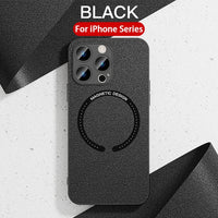 Ice Pattern Plating Magnetic Case for iPhone 14 13 12 series