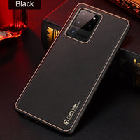 Plating PC PU Leather Silicone Case for Samsung Galaxy S21 S20 Series