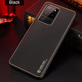 Plating PC PU Leather Silicone Case for Samsung Galaxy S21 S20 Series