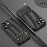 Ultra Thin Magnetic Camera Protector Shockproof Case With KickStand For iPhone 14 13 series