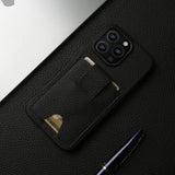 Premium Card Holder Slots Leather Case For iPhone 15 14 13 series