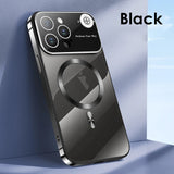 Metal Frame Full Lens Protection Magnetic Aromatherapy Transparent Case For iPhone 15 14 13 series