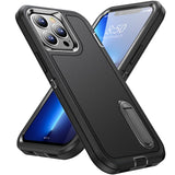 3 Layers Protection Military Grade Shockproof Heavy Duty Protective Case with Kickstand for iPhone 13 12 11 series