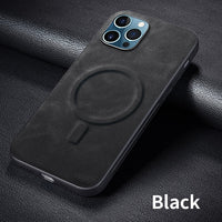 Luxury Magsafe Wireless Charging Silicone PU Leather Phone Case For iPhone 12 11 Series