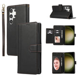 Wristband Leather Wallet Card Bag Case for Samsung Galaxy S24 S23 S22 Ultra Plus