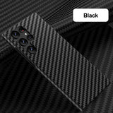 Carbon Fiber Texture Colorblock Case for Samsung Galaxy S22 Ultra Plus